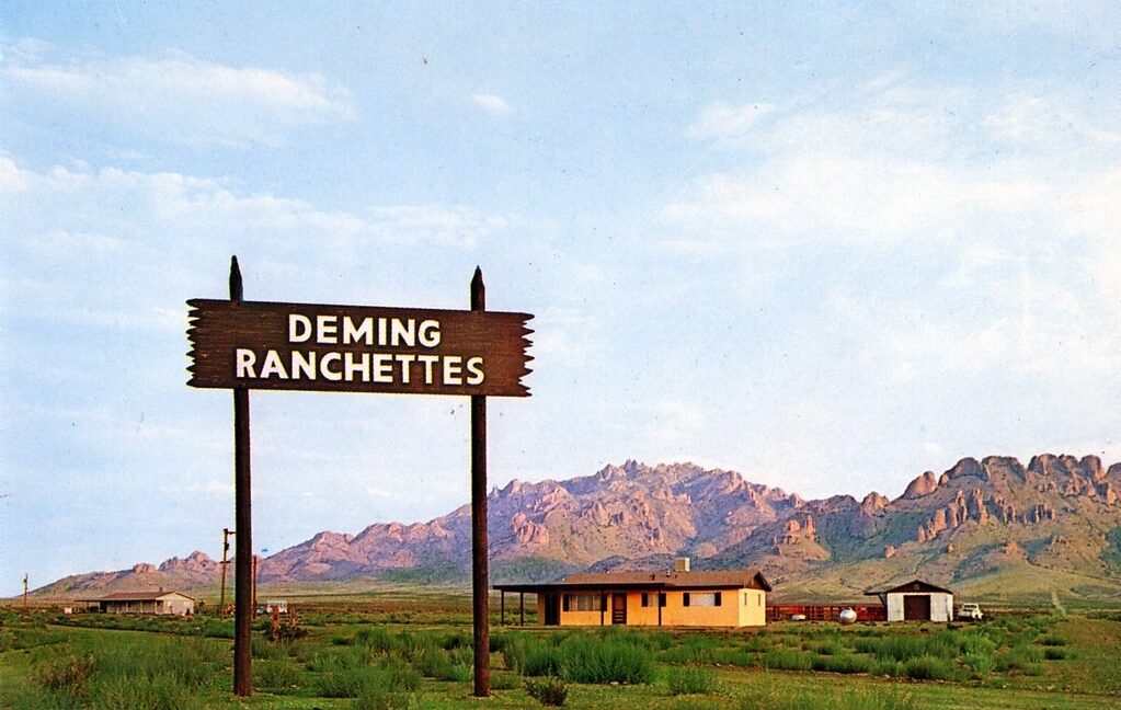 Deming Ranchettes Sign with Florida Peak Mtn Background 1